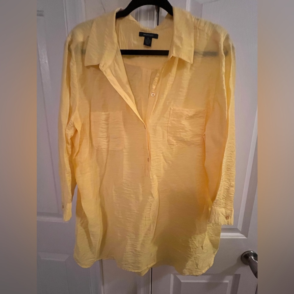 Pull over button blouse